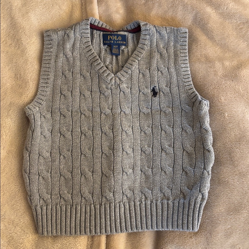 Polo by Ralph Lauren Gray cotton Knit Sweater 2T
